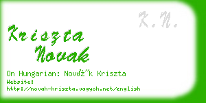 kriszta novak business card